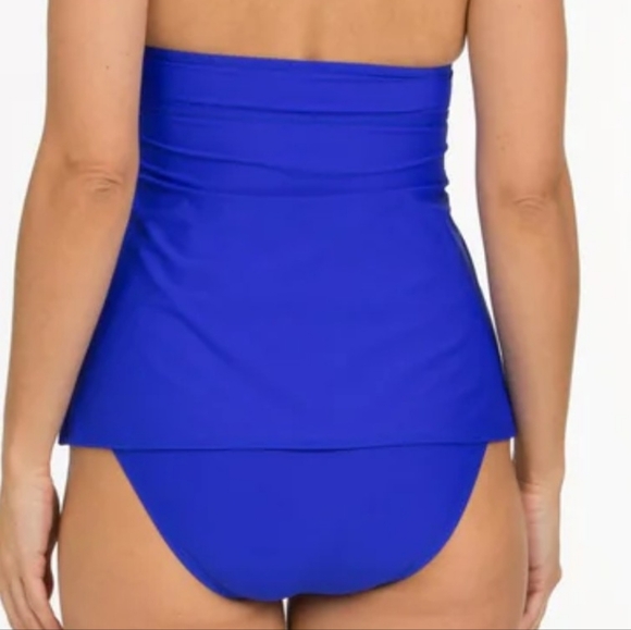 Tara Grinna Tankini with custom made cover 44D Halter Top Size 18 Bottoms Navy - Picture 13 of 13